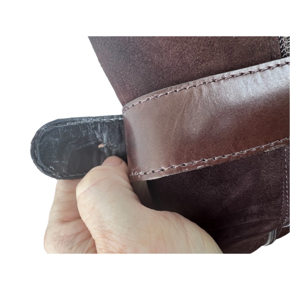 Antonio Melani Tall Knee-High Brown Simone Suede Leather Boots Size 7.5 - Picture 10 of 12